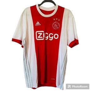 Ajax Amsterdam Mintz #55 Ziggo Adidas Red Home Clima Cool Soccer Jersey - XL